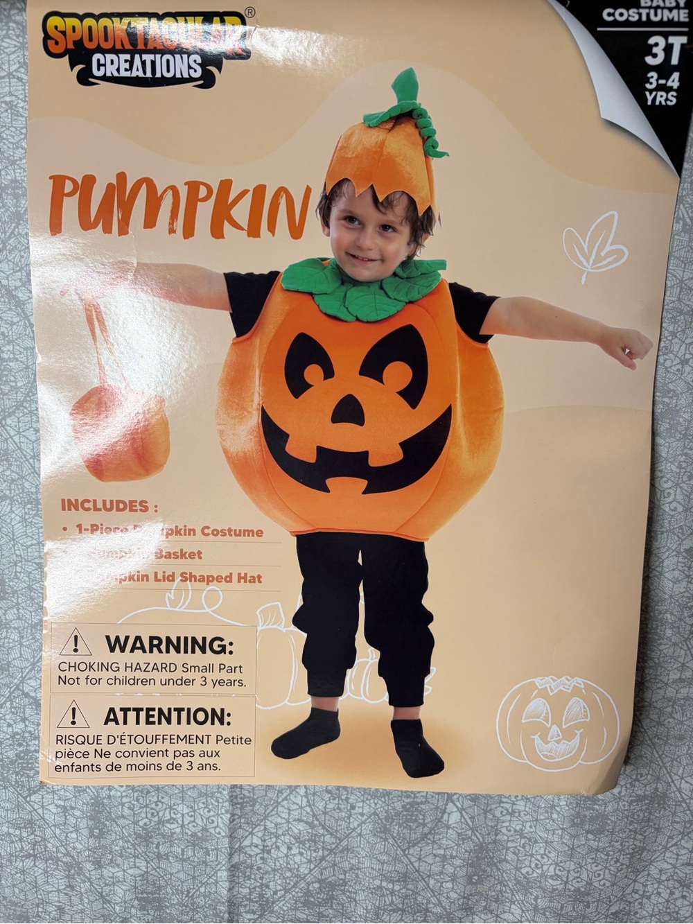 Pumpkin Costume 3T - Picture 2 of 7